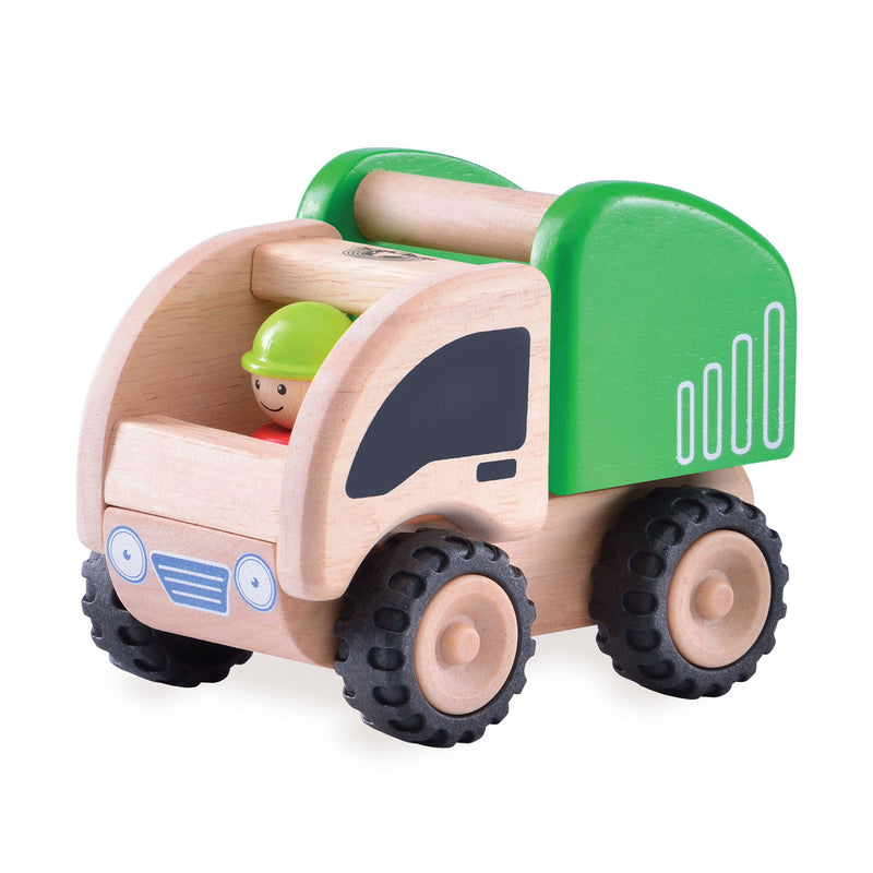 Afbeelding laden in galerijviewer, Wonderworld Houten Mini Vuilniswagen
