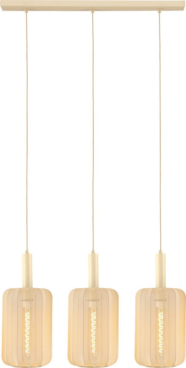 Lucide corina - hanglamp - 3xe27 - beige - japandi
