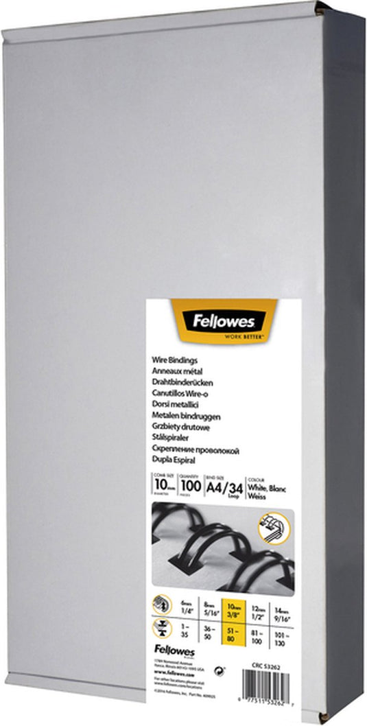 Draadbindruggen fellowes 53262 kam wit