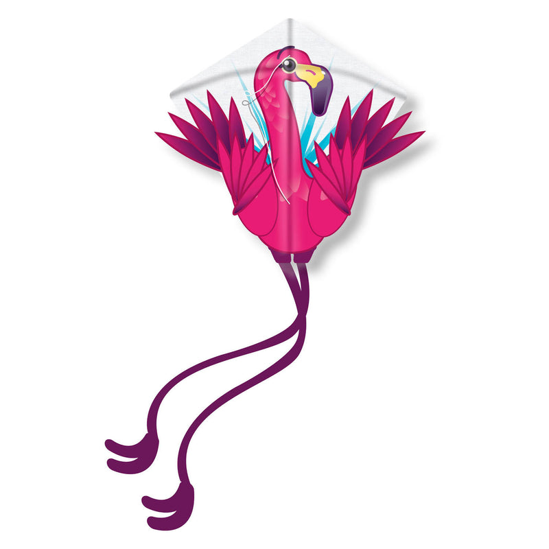 Afbeelding laden in galerijviewer, Kites ready 2 fly - pop-up nylon vlieger flamingo
