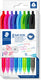 Staedtler ball driekantige balpen set 8 kleuren