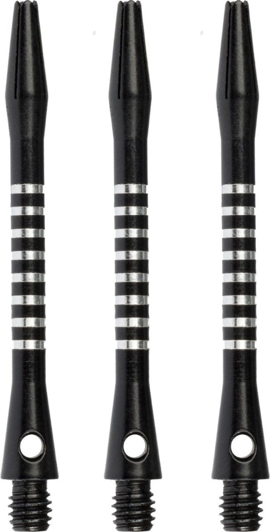 Faver dart shafts - aluminium - 3 stuks - zwart - 5.5 cm