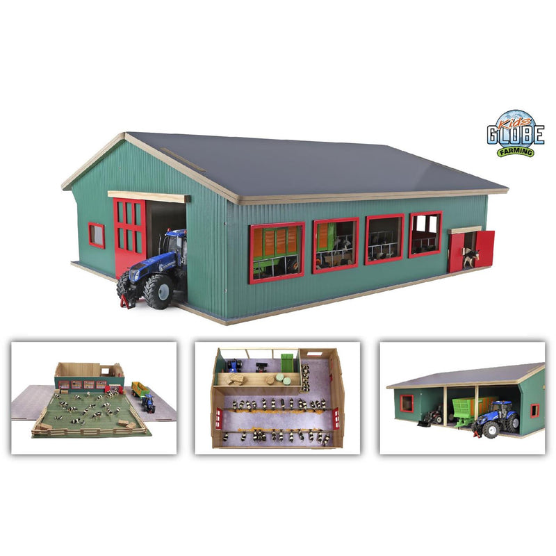 Afbeelding laden in galerijviewer, Kids globe loopstal met berging en weiland 1:32 75x68x28cm
