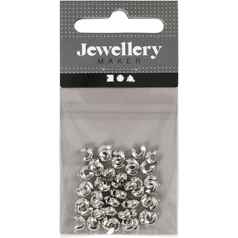 Afbeelding laden in galerijviewer, Https: www.cchobby.nl metalen-hoes-d-5-mm-verzilverd-50-stuk-1-doos
