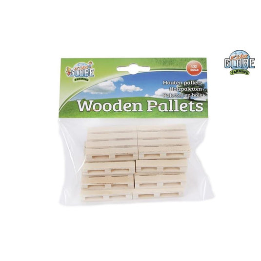 Kids globe houten pallets 8 stuks 1:32 5x3,8x1cm