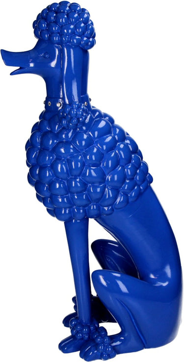 Hd collection ornament poodle polyresin blue 18.1x27.3x56cm
