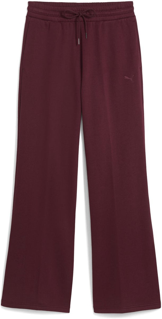 Puma her comfort high-waist straight pants fl op dames broek - ruby shimmer