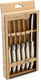 Lou laguiole messen set rustic vleeswaren wit metaal 6 stuks