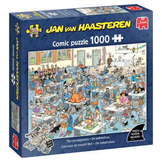 Afbeelding laden in galerijviewer, Jan van haasteren de kattenshow 1000 stukjes
