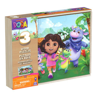 Afbeelding laden in galerijviewer, Spin master games 3-pack houten dora-puzzels, elk 24 stukken, kinderpuzzel, illustraties
