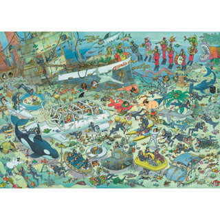 Afbeelding laden in galerijviewer, Jumbo puzzel jan van haasteren diepzee 1000 stukjes
