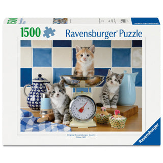 Afbeelding laden in galerijviewer, Ravensburger – katjes in de keuken – legpuzzel – 1500 stukjes
