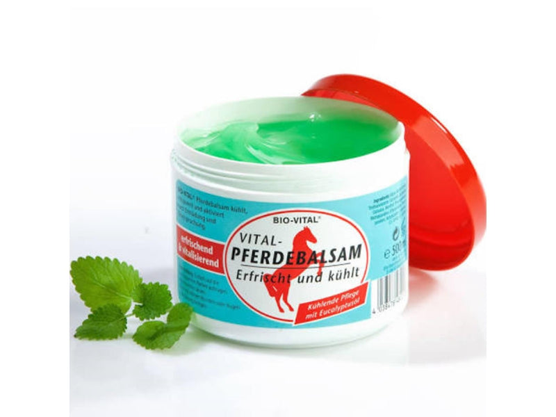 Afbeelding laden in galerijviewer, Bio-vital paardenbalsem gel met eucalyptusolie pot a 500ml
