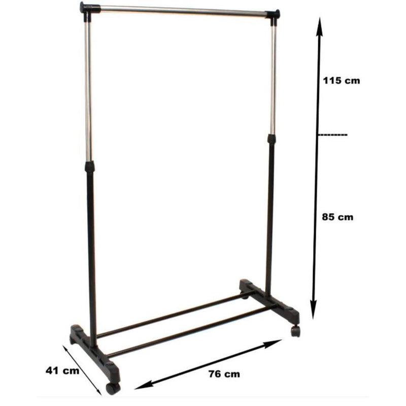 Afbeelding laden in galerijviewer, Kledingrek enkel verstelbaar 85-115cm
