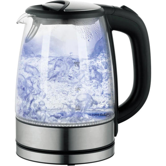 Deski waterkoker van glas rvs 1,7 liter 2200w
