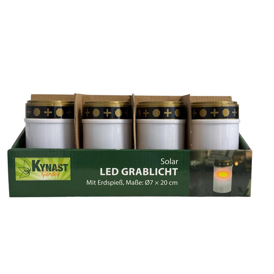 Graflicht led solar wit ø7xh20cm met grondsteker