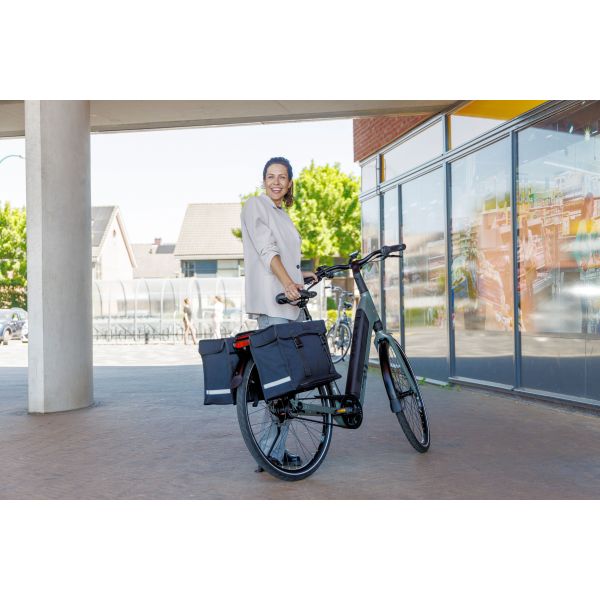 Afbeelding laden in galerijviewer, Burgers - new looxs tas new looxs double pannier deluxe zwart | 46l
