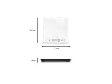 Soehnle keukenweegschaal page comfort 400 - digitaal - extra groot weegvlak - 1 gram nauwkeurig - tot 10 kg - wit