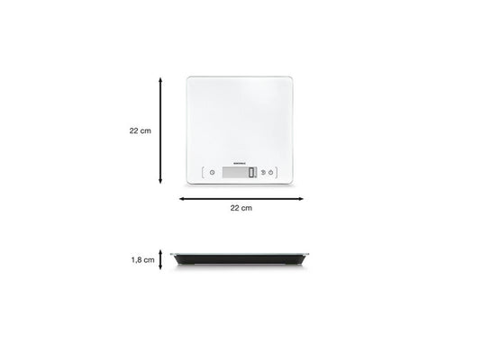 Soehnle keukenweegschaal page comfort 400 - digitaal - extra groot weegvlak - 1 gram nauwkeurig - tot 10 kg - wit