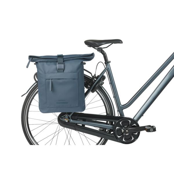 Afbeelding laden in galerijviewer, Basil b.v. dubbele fietstas basil brooklyn mik 41l 14 x 30 x 37 cm - blauw
