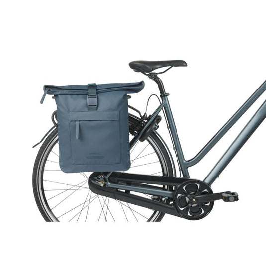 Basil b.v. dubbele fietstas basil brooklyn mik 41l 14 x 30 x 37 cm - blauw