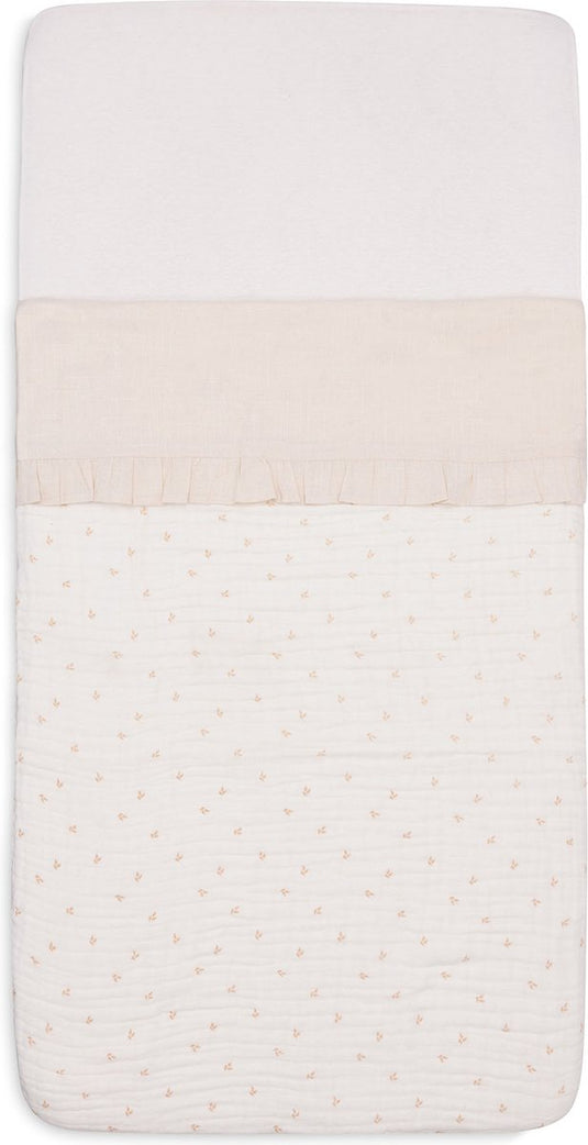 Jollein laken ledikant 120x150cm ruffle natural