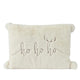 Decoris sierkussen met kerst print polyester wit 30x40cm