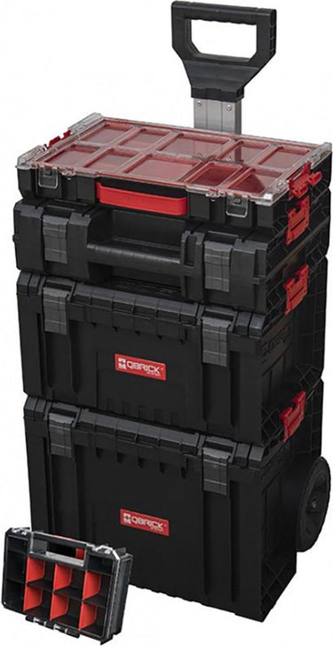Patrol qbrick system pro serie - mobiele werkplaats - 5-in-1 systeem - opklapbaar handvat - grote wielen