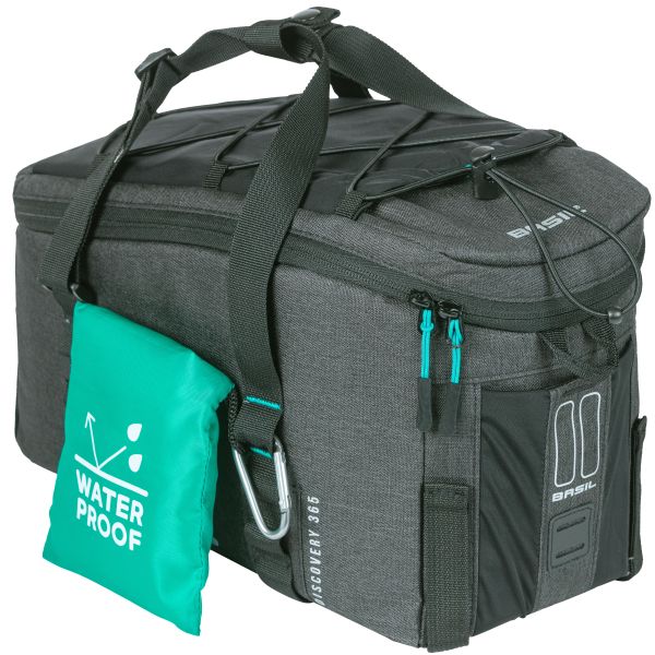 Afbeelding laden in galerijviewer, Basil Discovery 365D Bagagedragertas M - Zwart, waterafstotend, 9L, unisex, sportief
