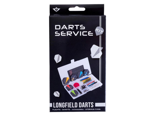 Longfield darts servicekit accessoireset 141-delig in kunststof box