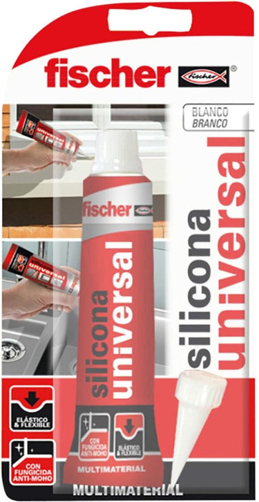 Fischer siliconen 98718 universeel wit 50 ml