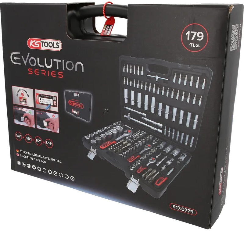 Afbeelding laden in galerijviewer, Ks tools steckschlüsselsatz evolution socket wrench set 179tlg.
