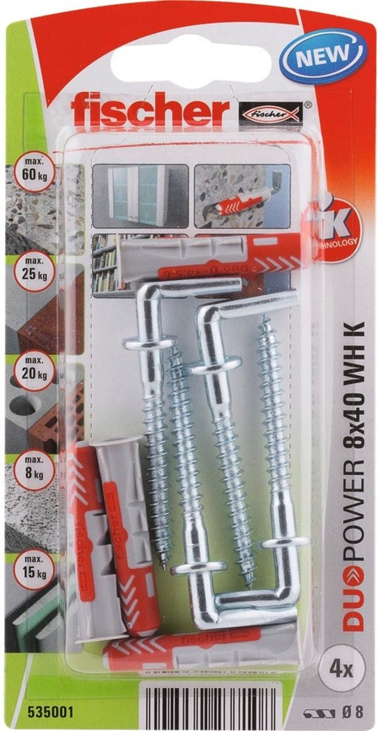 Fischer 535001 duopower 8 x 40 wh k nv pluggenset 40 mm 8 mm 1 set(s)