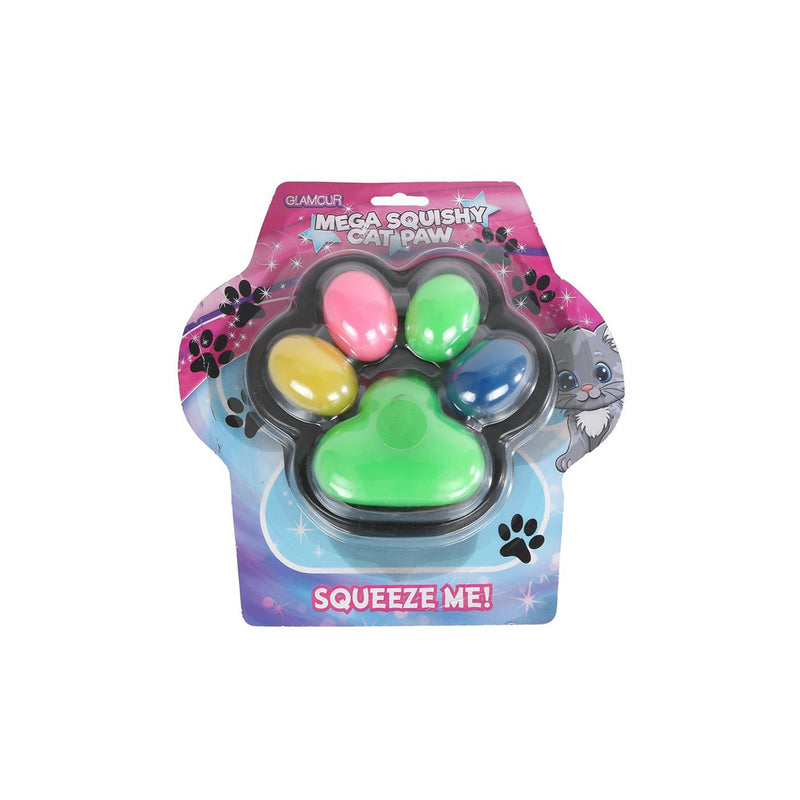 Afbeelding laden in galerijviewer, Glamour squishy mega kattenpoot 500gram 6ass 17cm
