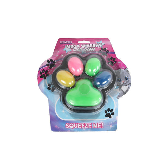 Glamour squishy mega kattenpoot 500gram 6ass 17cm