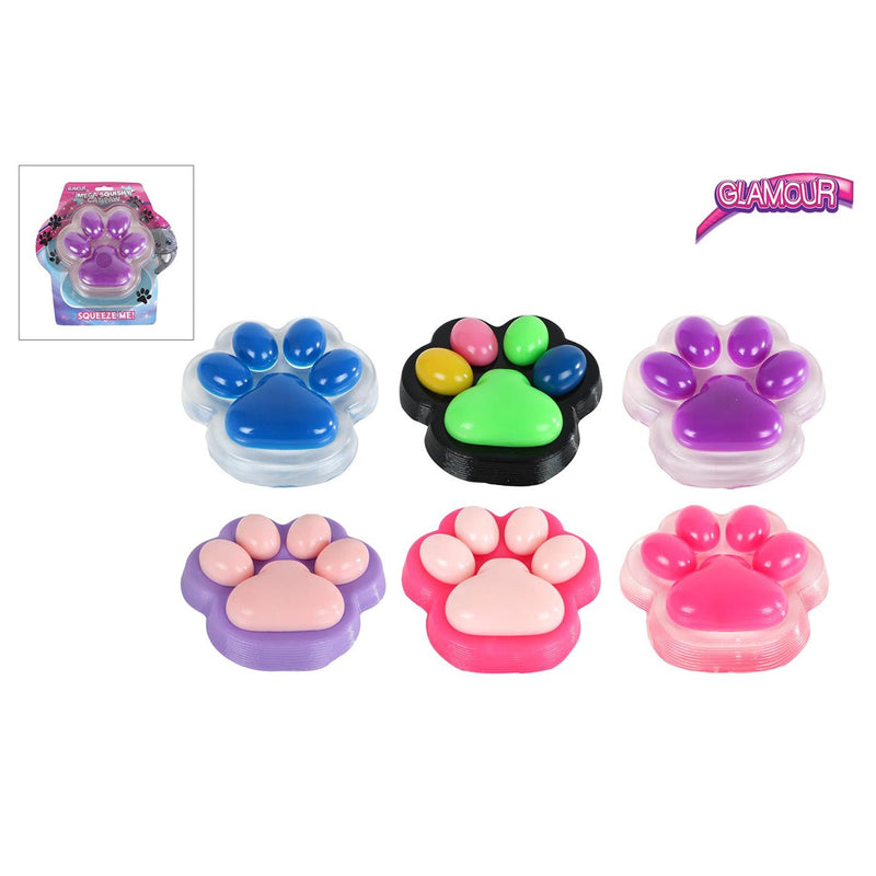 Afbeelding laden in galerijviewer, Glamour squishy mega kattenpoot 500gram 6ass 17cm
