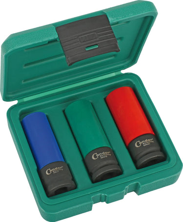 Condor wielmoer dopsleutel 5203 wheel-nut inserts 3-tlg. magnetic