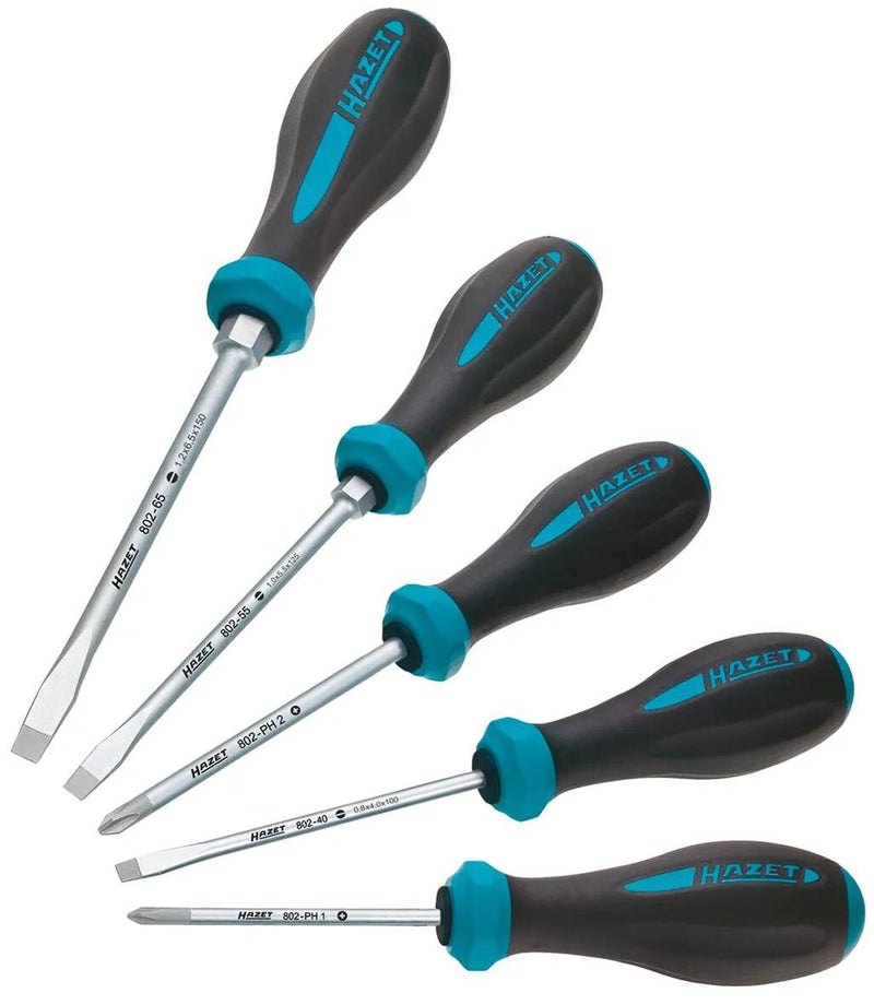 Afbeelding laden in galerijviewer, Hazet schraubendrehersatz hexanamic 802 5 screwdriver set 5 pcs. 802 5 hexanamic

