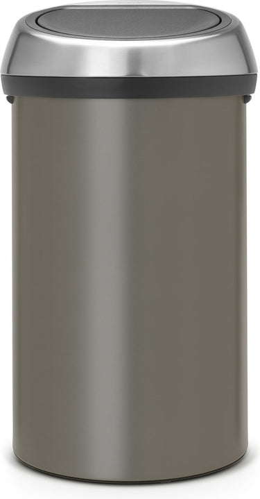 Brabantia touch bin prullenbak - 60 liter - platinum matt steel fingerprint proof deksel