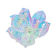 Decoris kersthanger bloem magnolia op clip polyester iriserend dia.13cm