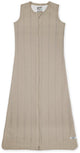 Lodger babyslaapzak zomer 80 cm - veilige aansluiting bij nek en armen - 0.5 tog - 100% biologisch katoen - pointelle - beige - zomerslaapzak