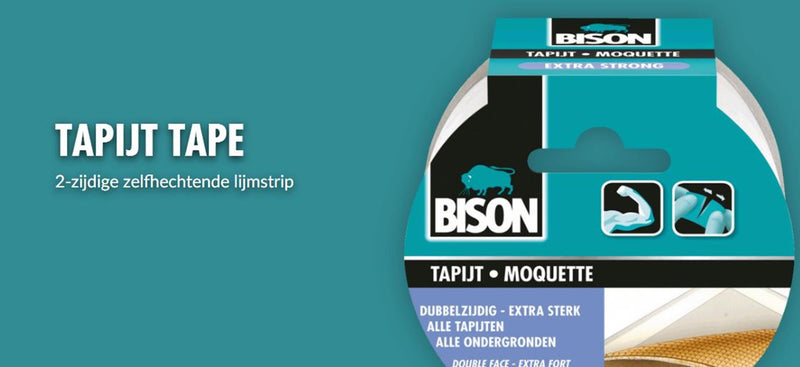 Afbeelding laden in galerijviewer, Bison tapijt tape extra sterk 10m x 5cm dubbelzijdig
