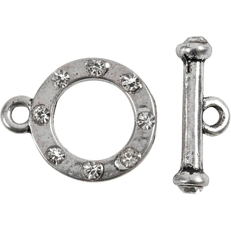 Afbeelding laden in galerijviewer, Https: www.cchobby.nl l-17-mm-d-20-mm-gatgrootte-2-mm-antiek-zilver-1-set
