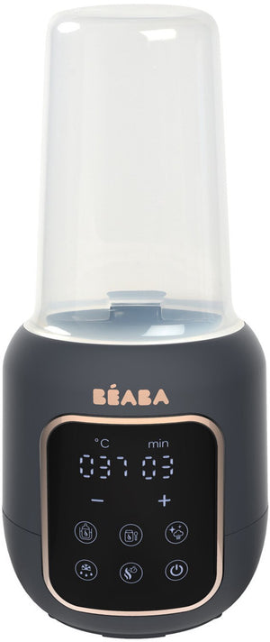 Béaba multi milk flessenwarmer - 5-in-1 flesverwarmer en sterilisator met touchscreen - opwarmen au bain-marie of snel met stoom - ontdooien van moedermelk en verwarmen van potjes - instelbare tijd en temperatuur - grijs
