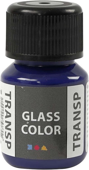 Creativ company creotime glas- porseleinverf glass color 30 ml blauw