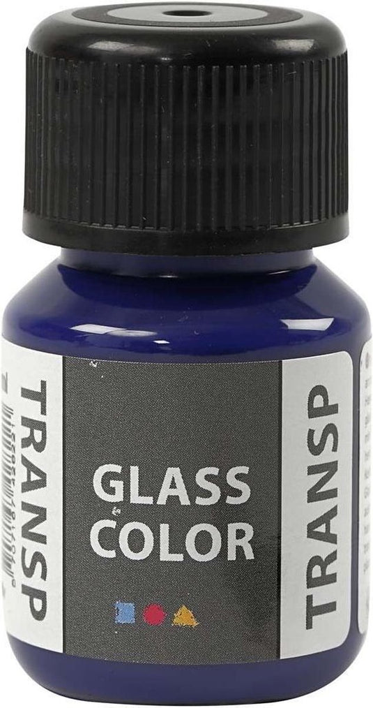 Creativ company creotime glas- porseleinverf glass color 30 ml blauw