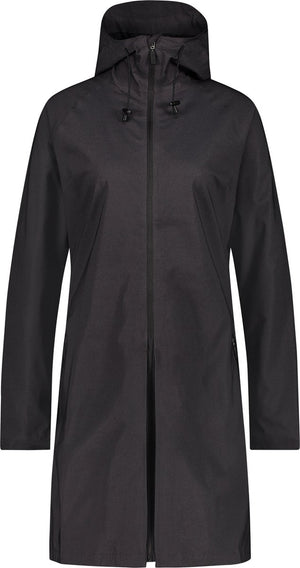 Agu seq regenjas dames waterdicht - zwart - waterkolom 5.000 mm - om te ritsen tot poncho - ventilatiepaneel op de rug
