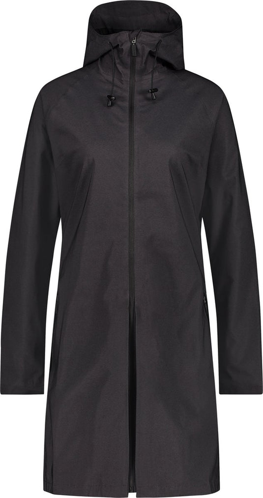 Agu seq regenjas dames waterdicht - zwart - waterkolom 5.000 mm - om te ritsen tot poncho - ventilatiepaneel op de rug