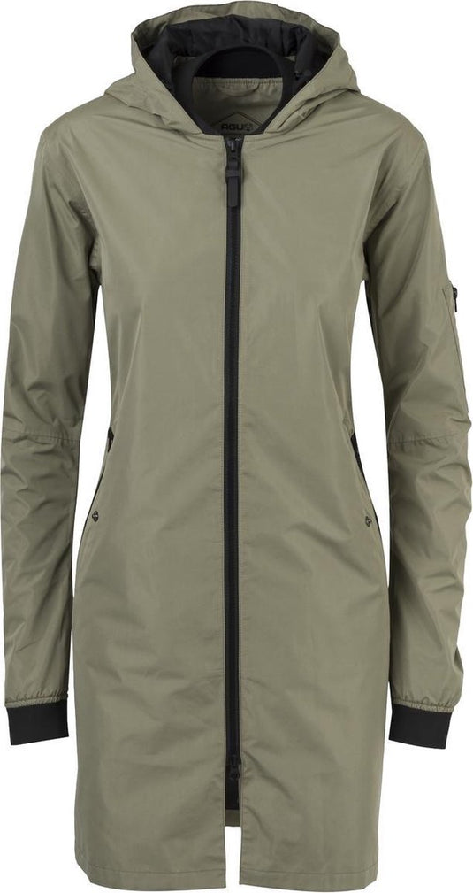 Agu long bomber - dames regenjas - bomberjas - pistachio - s - waterdicht poray 5000 - ademend - neopreen manchetten