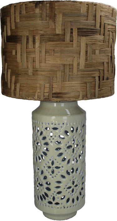 Hd collection tafellamp metaal ivoor 38x38x67cm